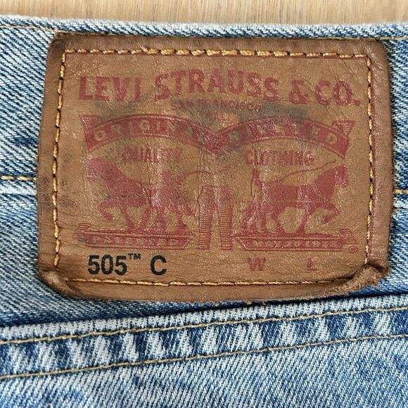 Vintage Levi’s 505 C  Orange Tab Jeans Mens Size 28 Distressed Jeans - Picture 3 of 11